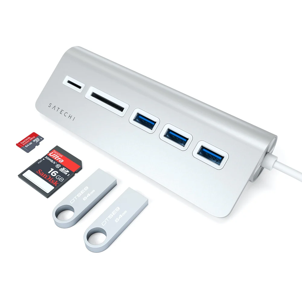Satechi USB-C Combo Hub for Desktop (Silver) - Image 4