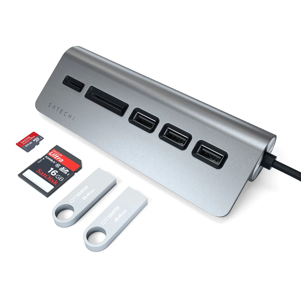 Satechi USB-C Combo Hub for Desktop (Space Grey) - Image 2