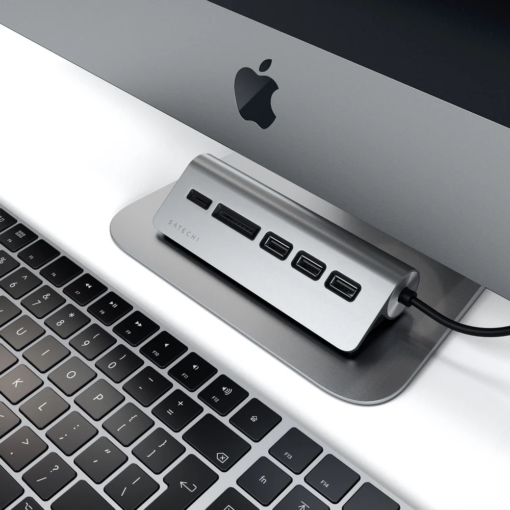 Satechi USB-C Combo Hub for Desktop (Space Grey) - Image 3