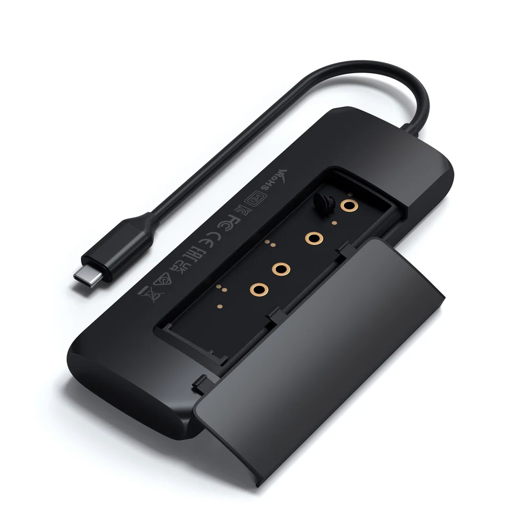 Satechi USB-C Hybrid Multiport Adapter with SSD Enclosure (Black) - Image 4