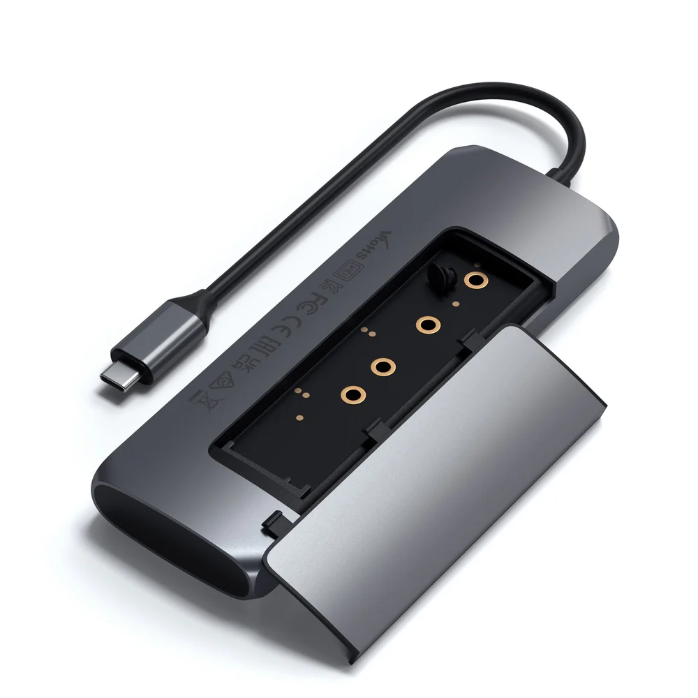 Satechi USB-C Hybrid Multiport Adapter with SSD Enclosure (Space Grey) - Image 4