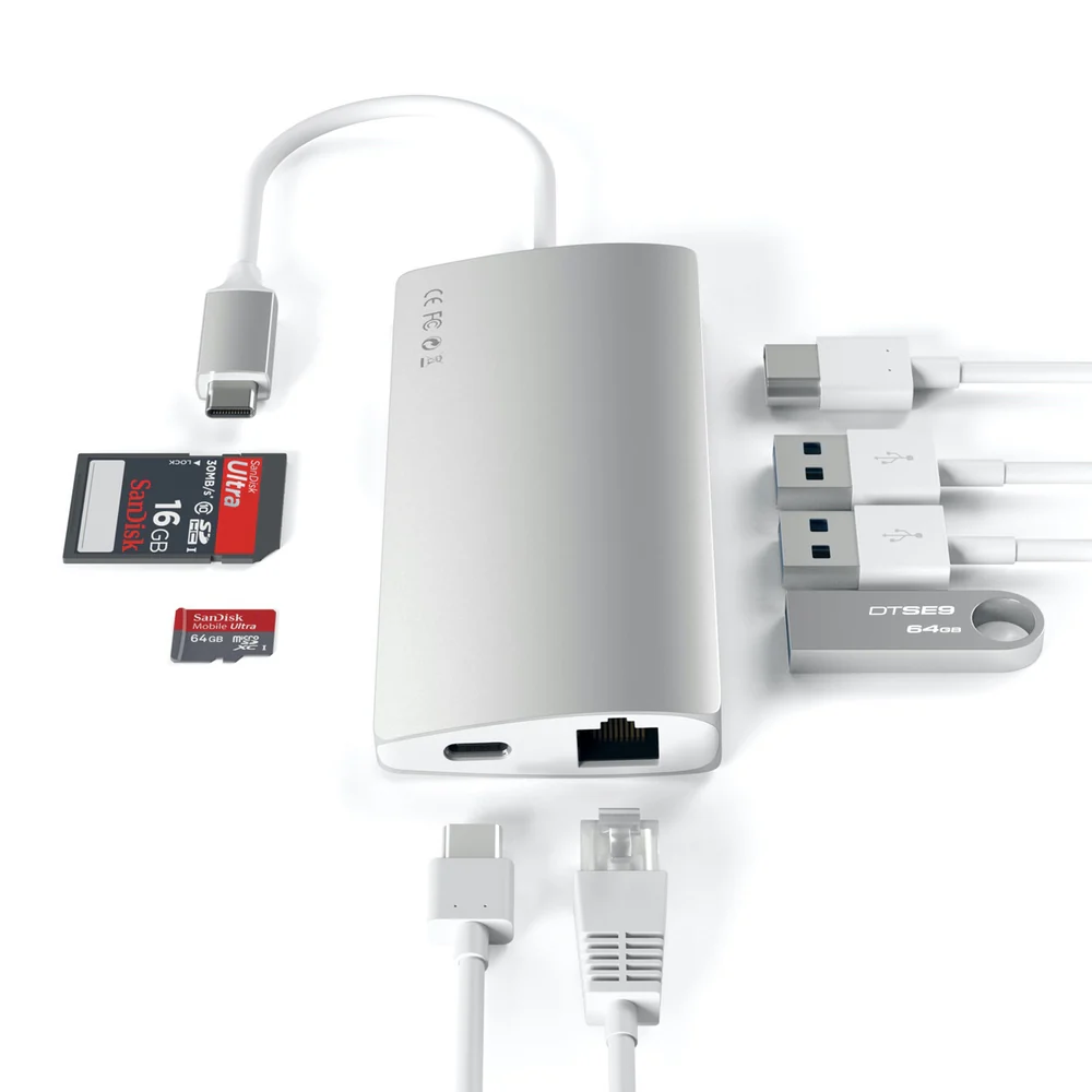 Satechi USB-C Multi-Port Adapter 4K HDMI w/ Ethernet V2 (Silver) - Image 8