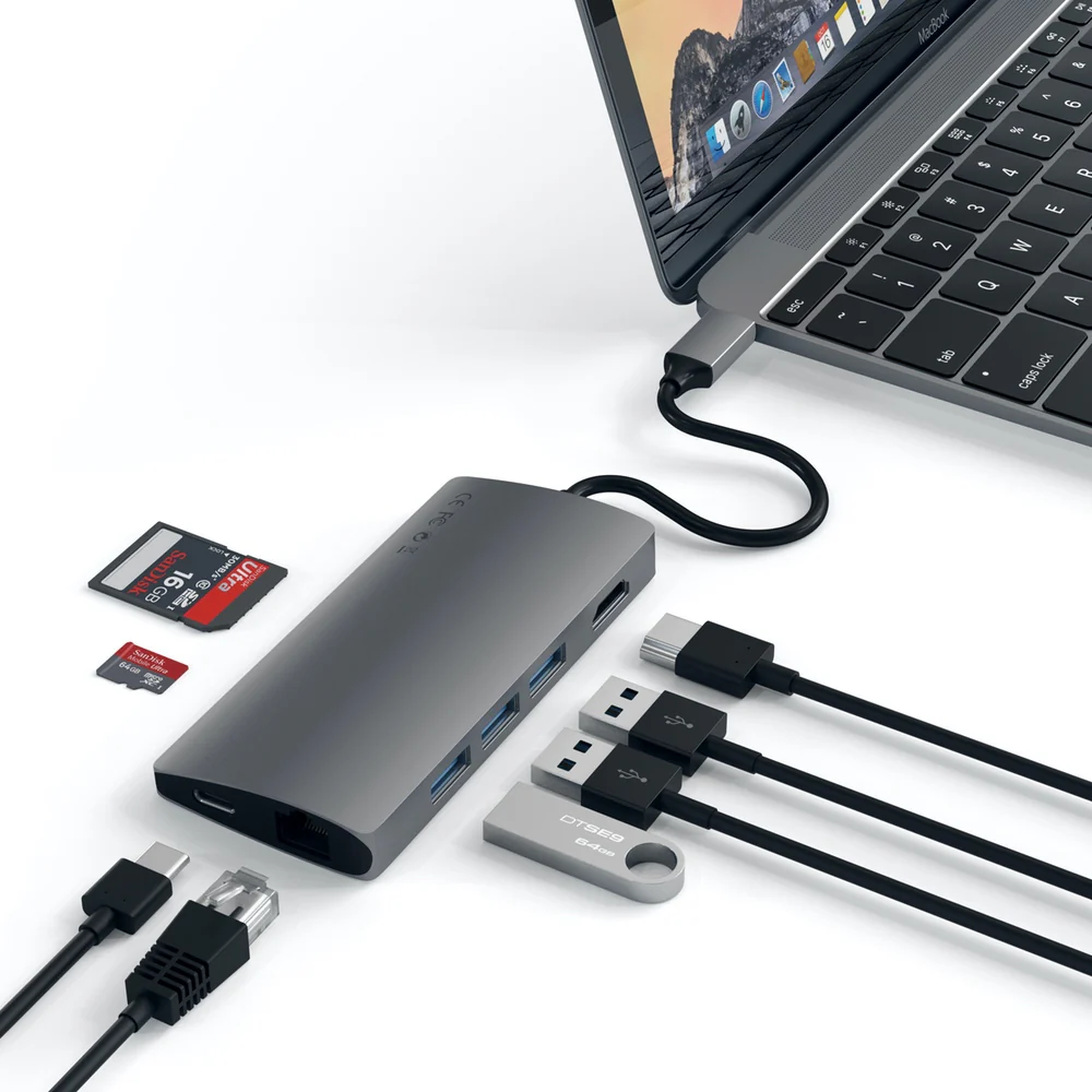 Satechi USB-C Multi-Port Adapter 4K HDMI w/ Ethernet V2 (Space Grey) - Image 6