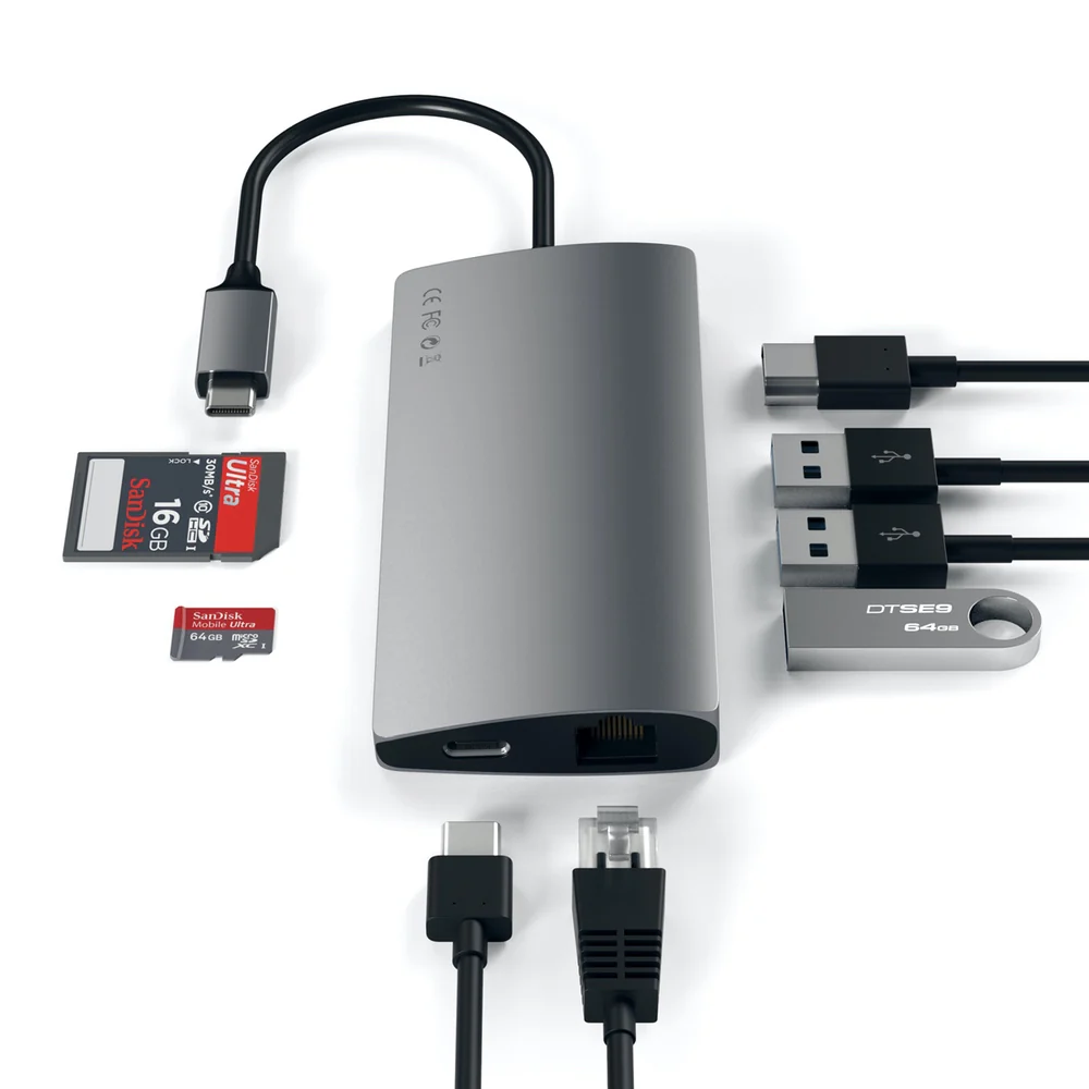 Satechi USB-C Multi-Port Adapter 4K HDMI w/ Ethernet V2 (Space Grey) - Image 8