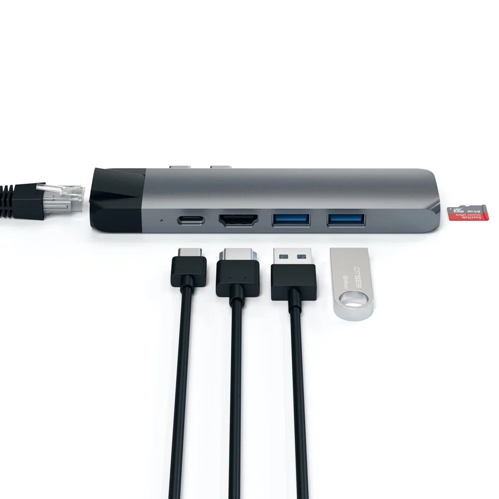 Satechi USB-C Pro Hub with Ethernet & 4K HDMI - Space Grey - Image 13