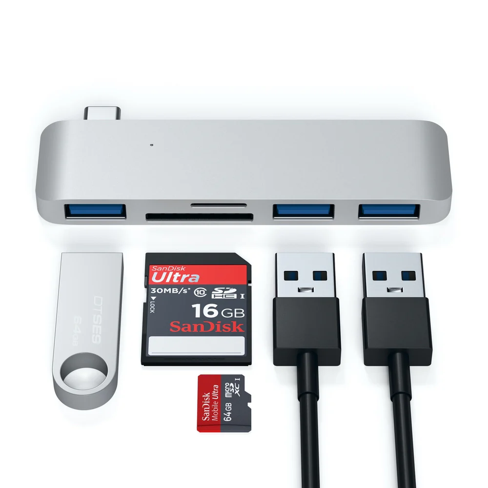 Satechi USB-C/USB 3.0 3-in-1 Combo Hub - Silver - Image 8