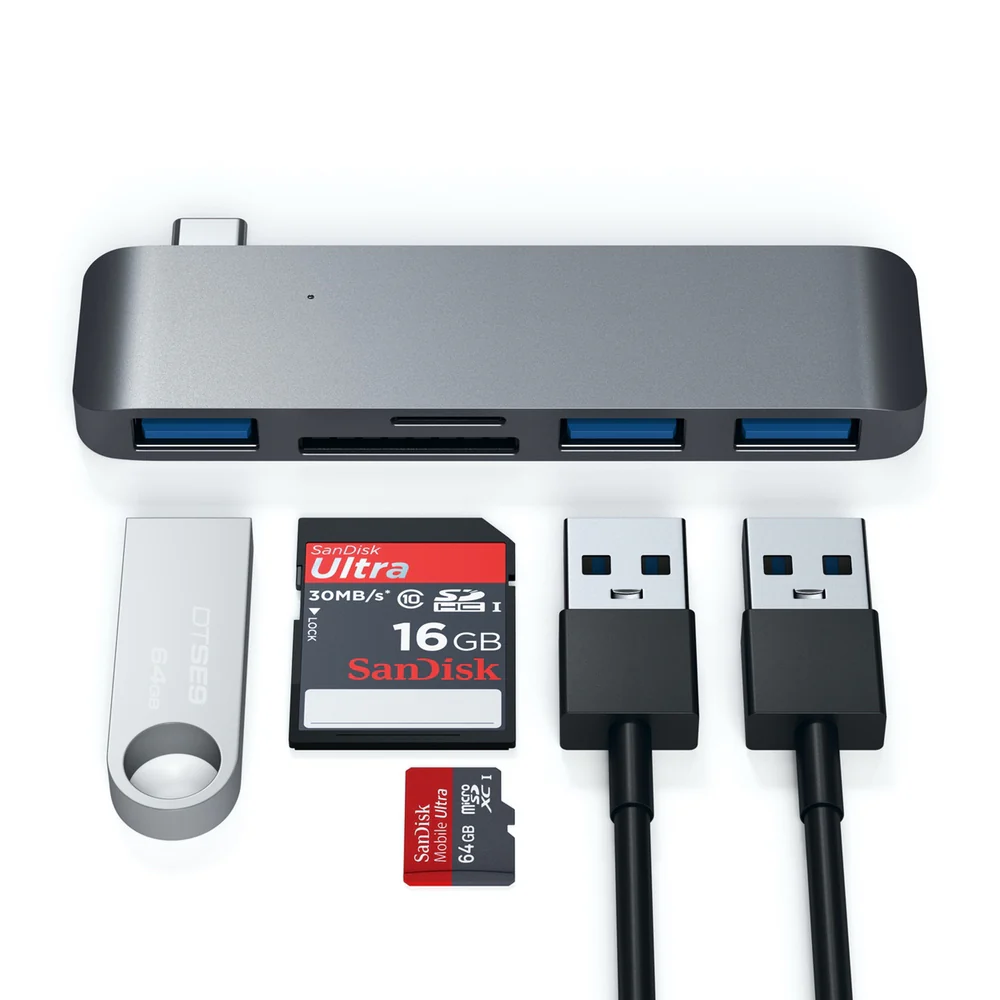 Satechi USB-C/USB 3.0 3-in-1 Combo Hub - Space Grey - Image 5