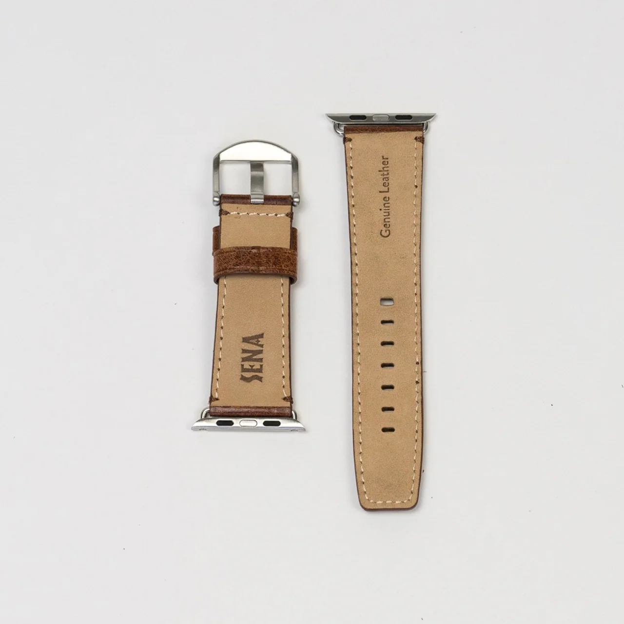 Sena Leather Band For Apple Watch 42mm & 44mm - Cognac - Image 3