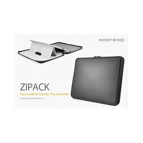 SPIGEN Zipack Leather Case for iPad 9.7"  - Black - Image 5