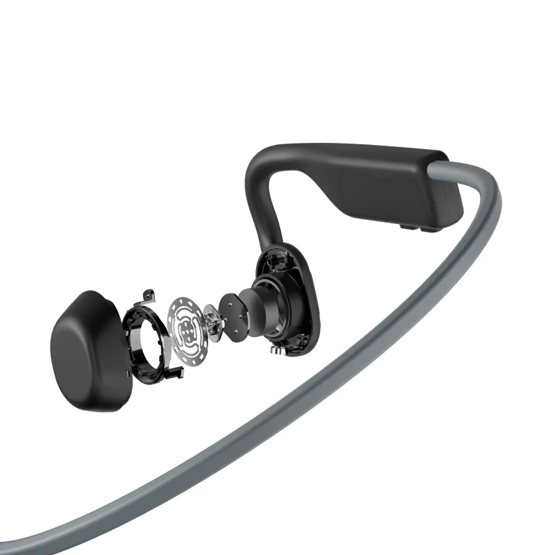 SHOKZ OpenMove Bone Conduction Sports Bluetooth Headphones - Grey - Image 6