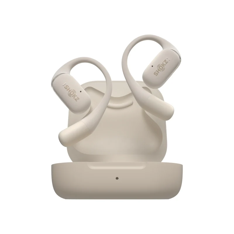 SHOKZ OpenFit Open Ear DirectPitch Bluetooth Earbuds - Beige - Image 6