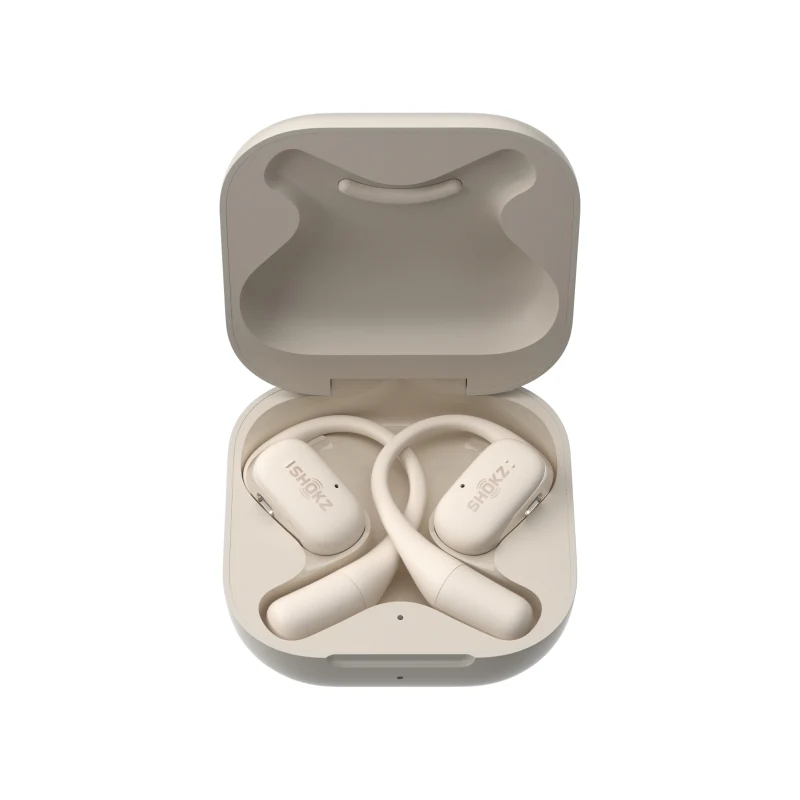 SHOKZ OpenFit Open Ear DirectPitch Bluetooth Earbuds - Beige - Image 7