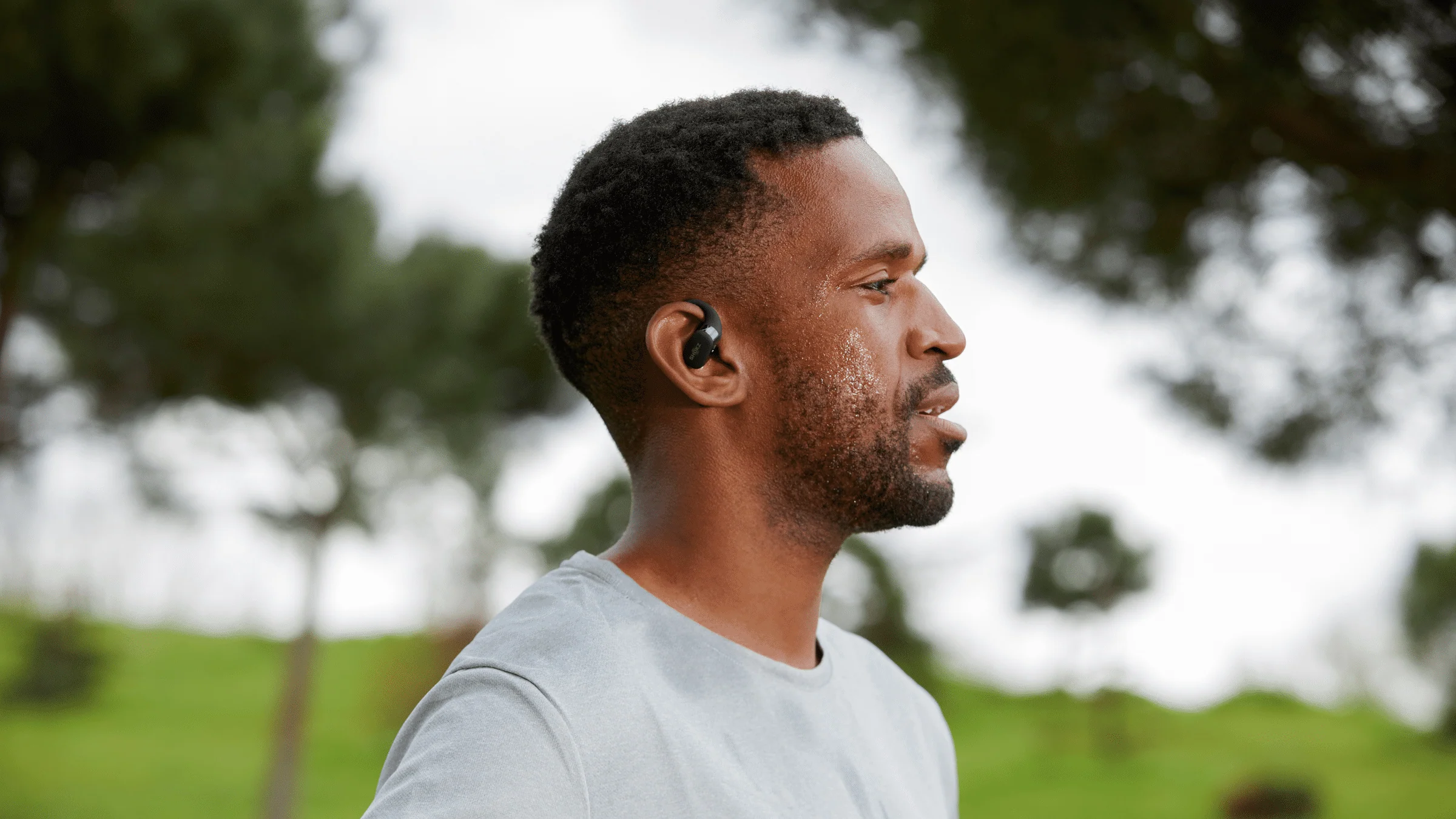 SHOKZ OpenFit Open Ear DirectPitch Bluetooth Earbuds - Black - Image 12