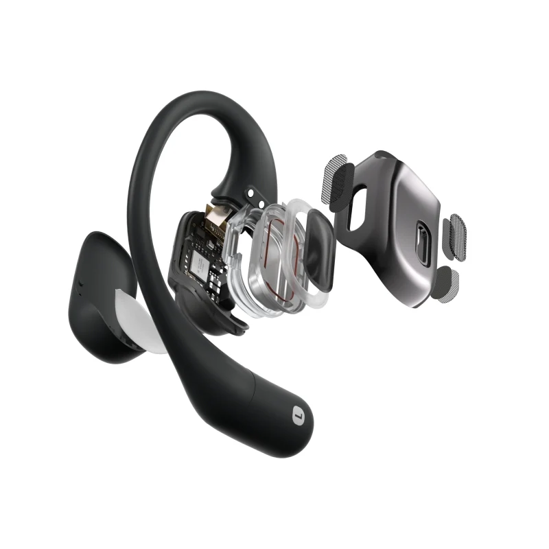 SHOKZ OpenFit Open Ear DirectPitch Bluetooth Earbuds - Black - Image 4