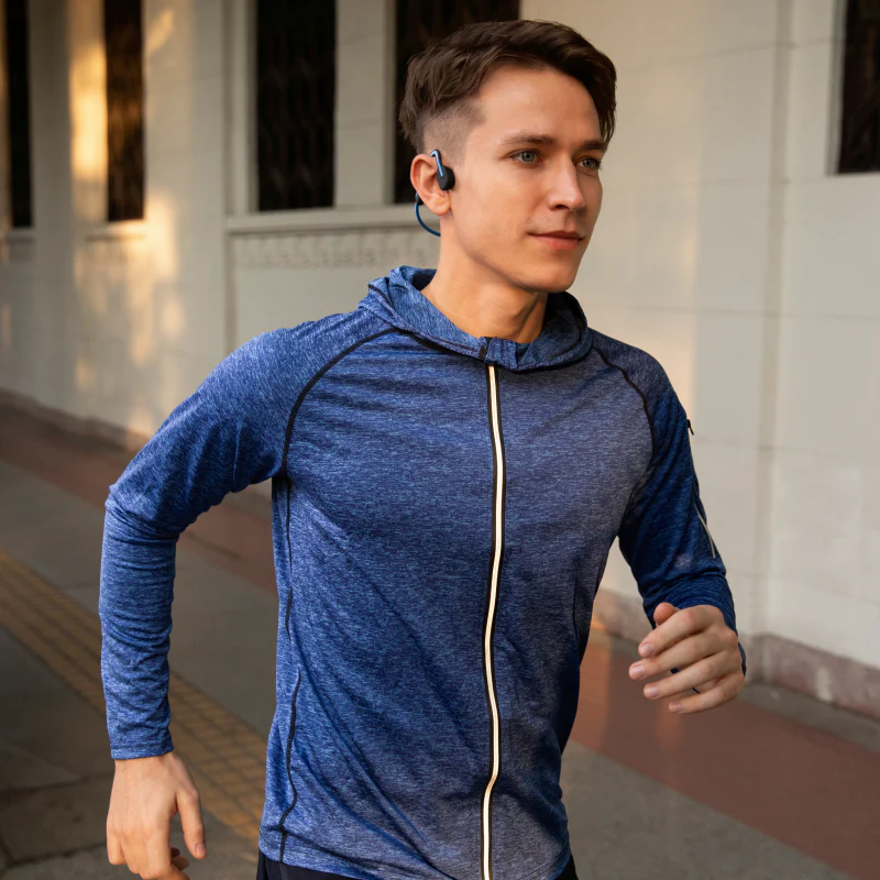 SHOKZ OpenMove Bone Conduction Sports Bluetooth Headphones - Blue - Image 8