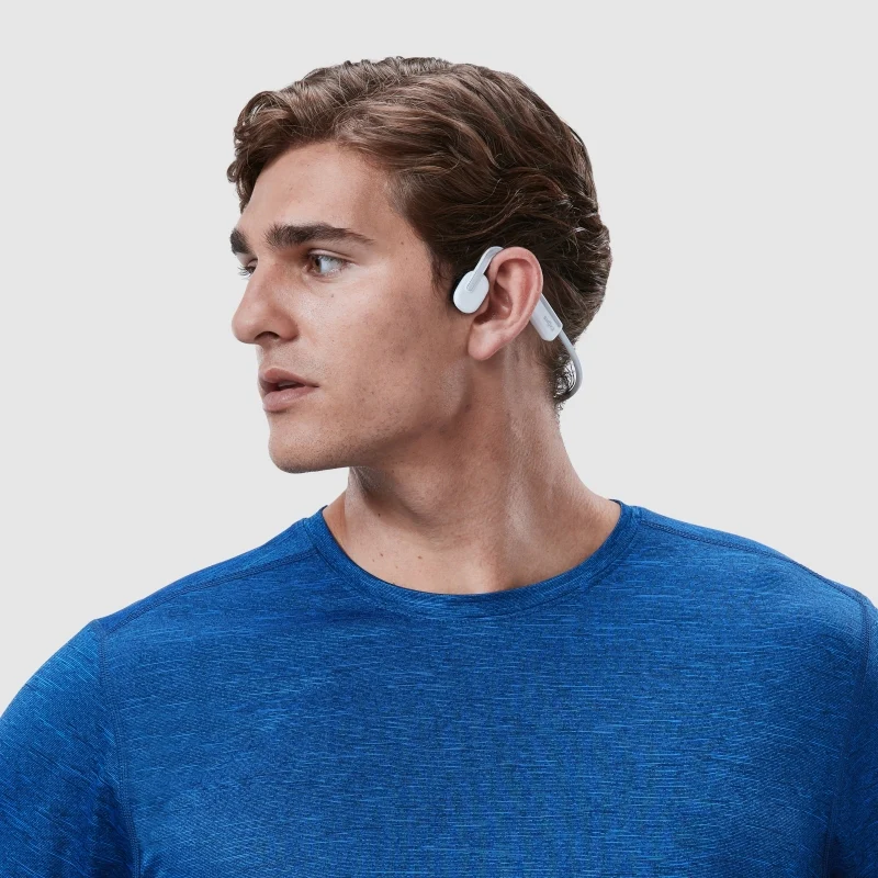 SHOKZ OpenMove Bone Conduction Sports Bluetooth Headphones - White - Image 10
