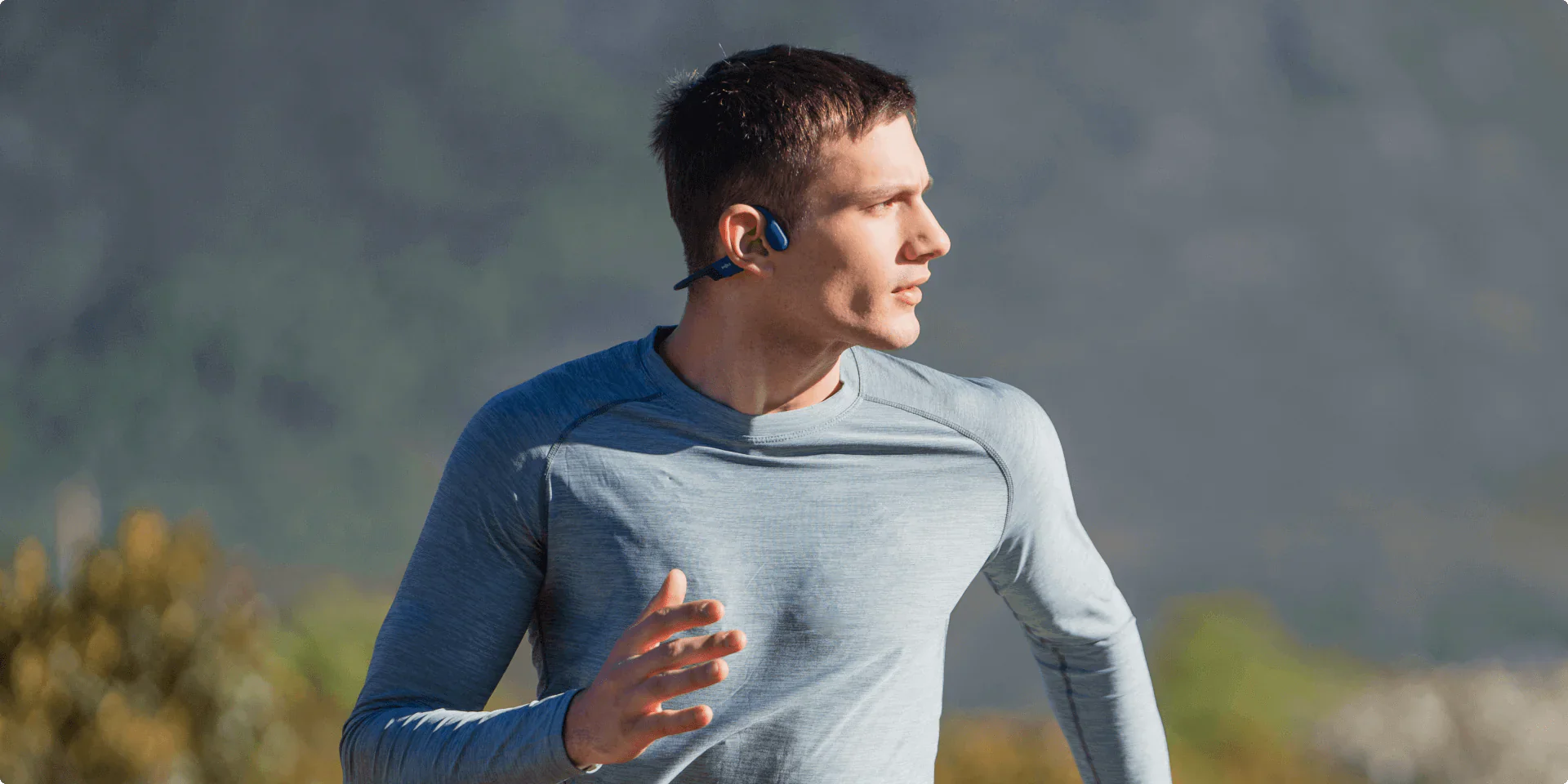SHOKZ OpenRun Bone Conduction Sports Bluetooth Headphones - Blue - Image 8