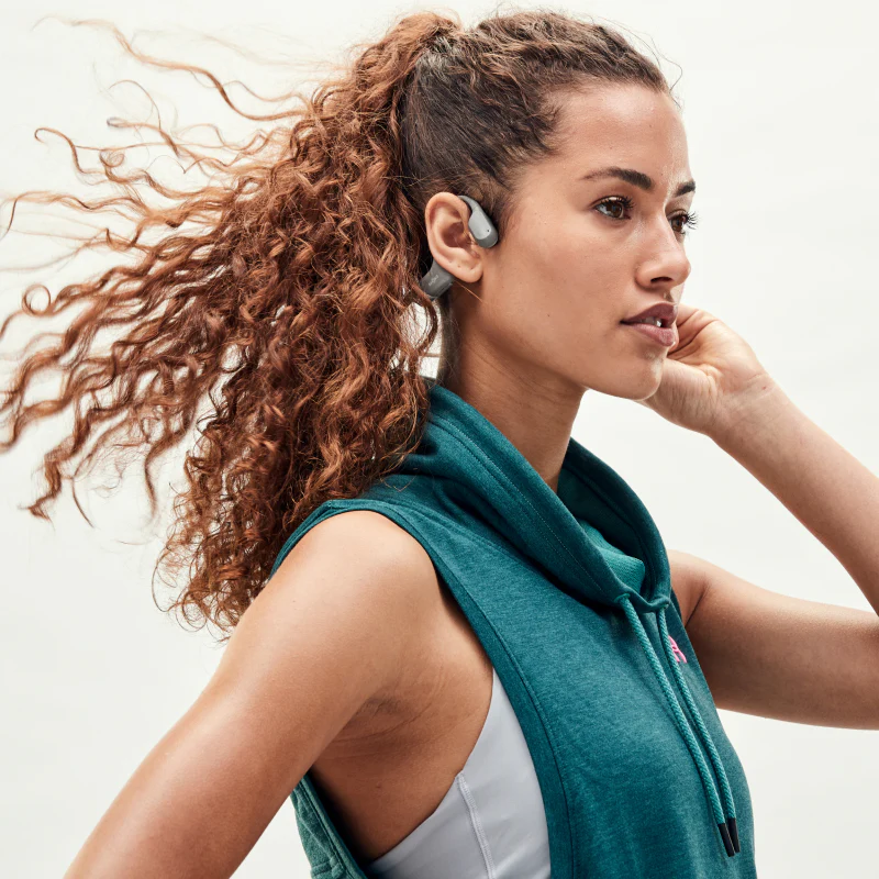 SHOKZ OpenRun Bone Conduction Sports Bluetooth Headphones - Grey - Image 7
