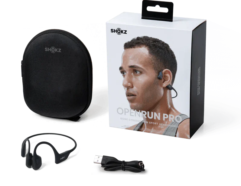 SHOKZ OpenRun Pro Bone Conduction Sports Bluetooth Headphones - Black - Image 5
