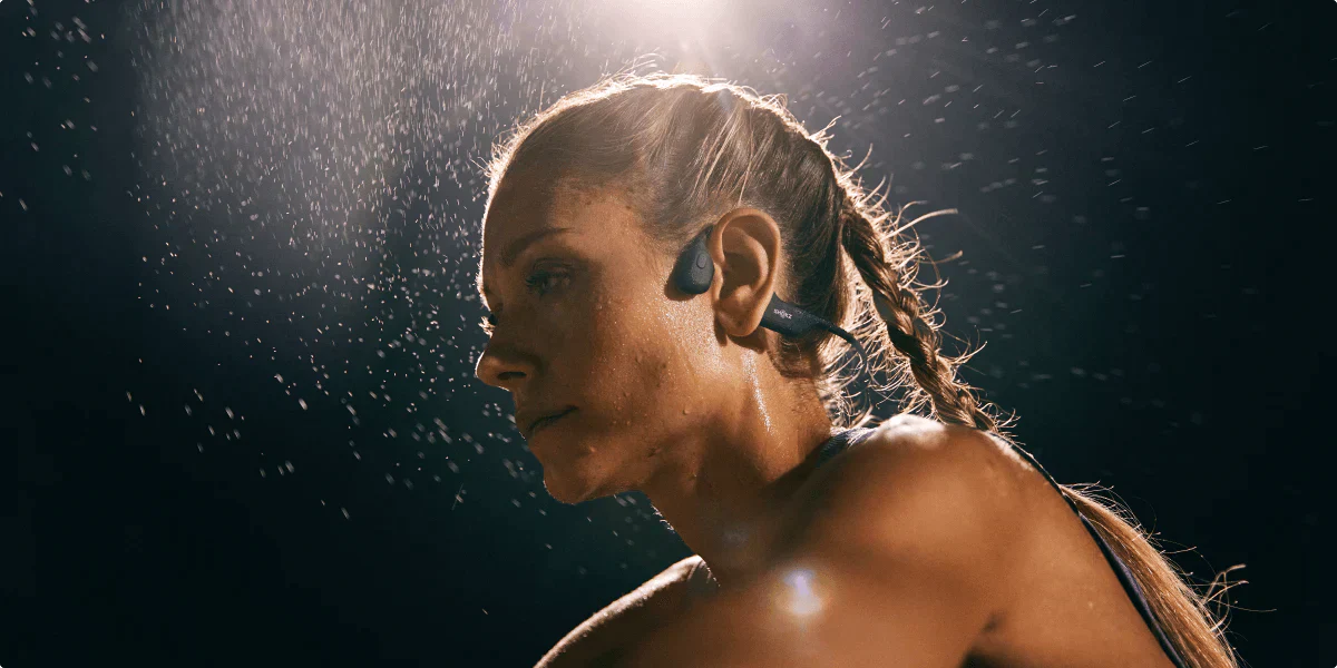 SHOKZ OpenRun Pro Bone Conduction Sports Bluetooth Headphones - Blue - Image 10