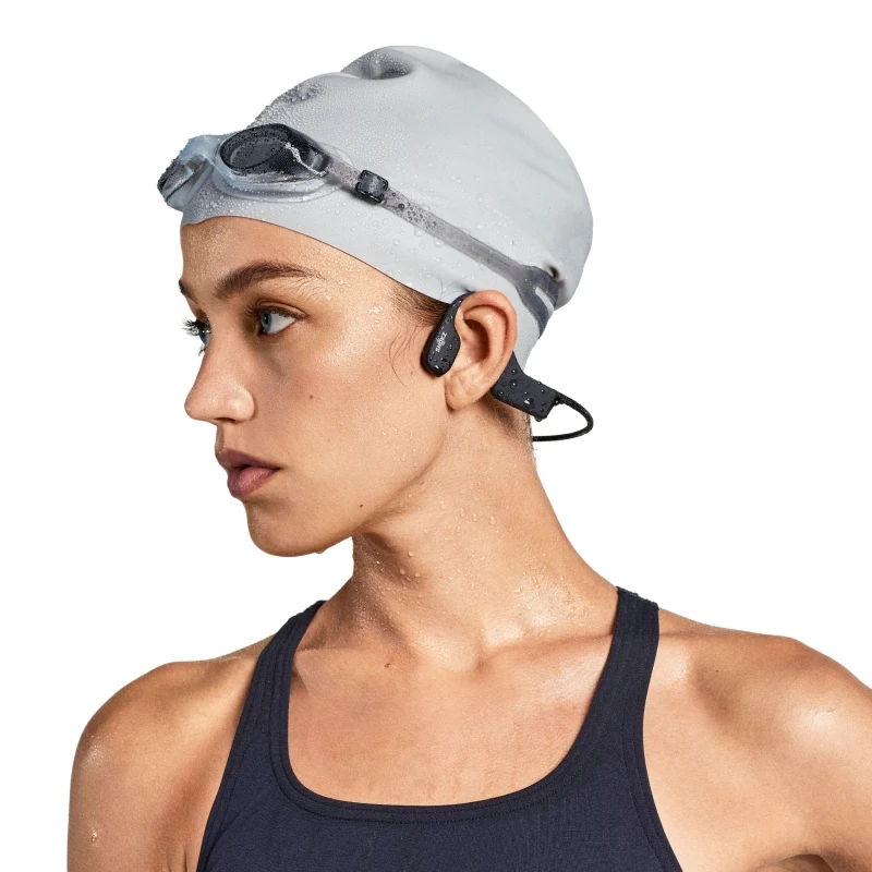 SHOKZ OpenSwim Waterproof Bone Conduction Swimming MP3 Player Headphones - Black - Image 15
