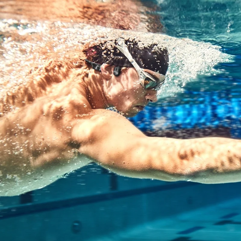 SHOKZ OpenSwim Waterproof Bone Conduction Swimming MP3 Player Headphones - Black - Image 17