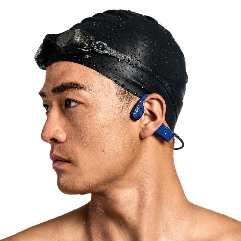 SHOKZ OpenSwim Waterproof Bone Conduction Swimming MP3 Player Headphones - Blue - Image 8