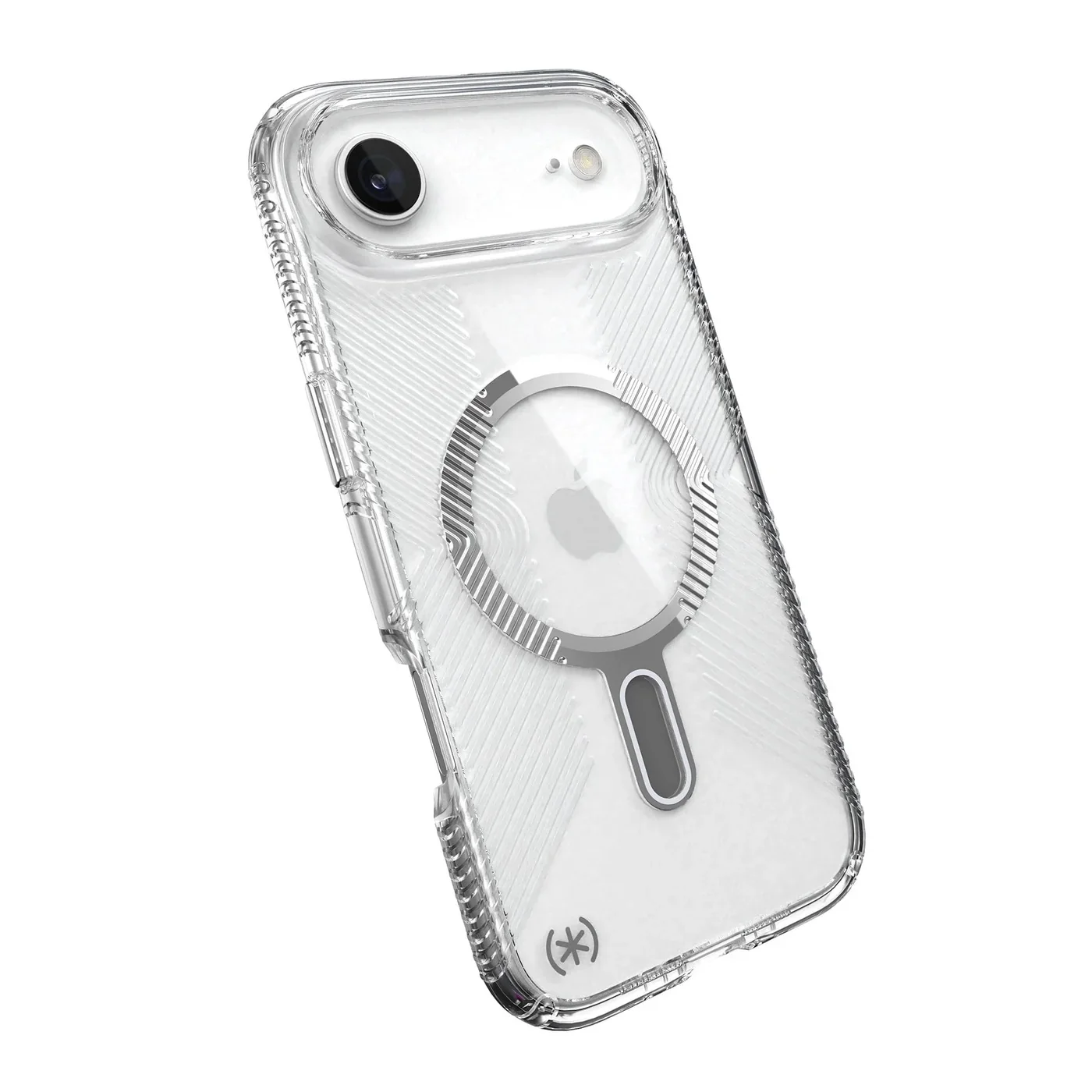 Speck Presidio Clear Grip with ClickLock - iPhone 17 Air - Clear / Silver - Image 4
