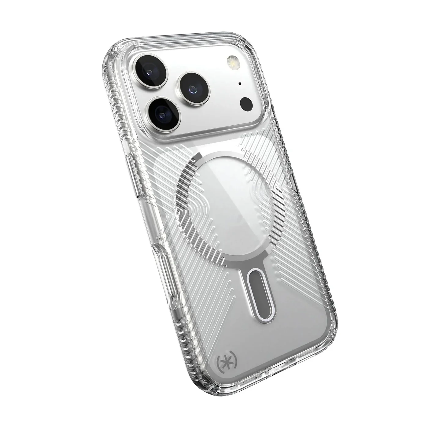 Speck Presidio Clear Grip with ClickLock - iPhone 17 Pro - Clear / Silver - Image 2