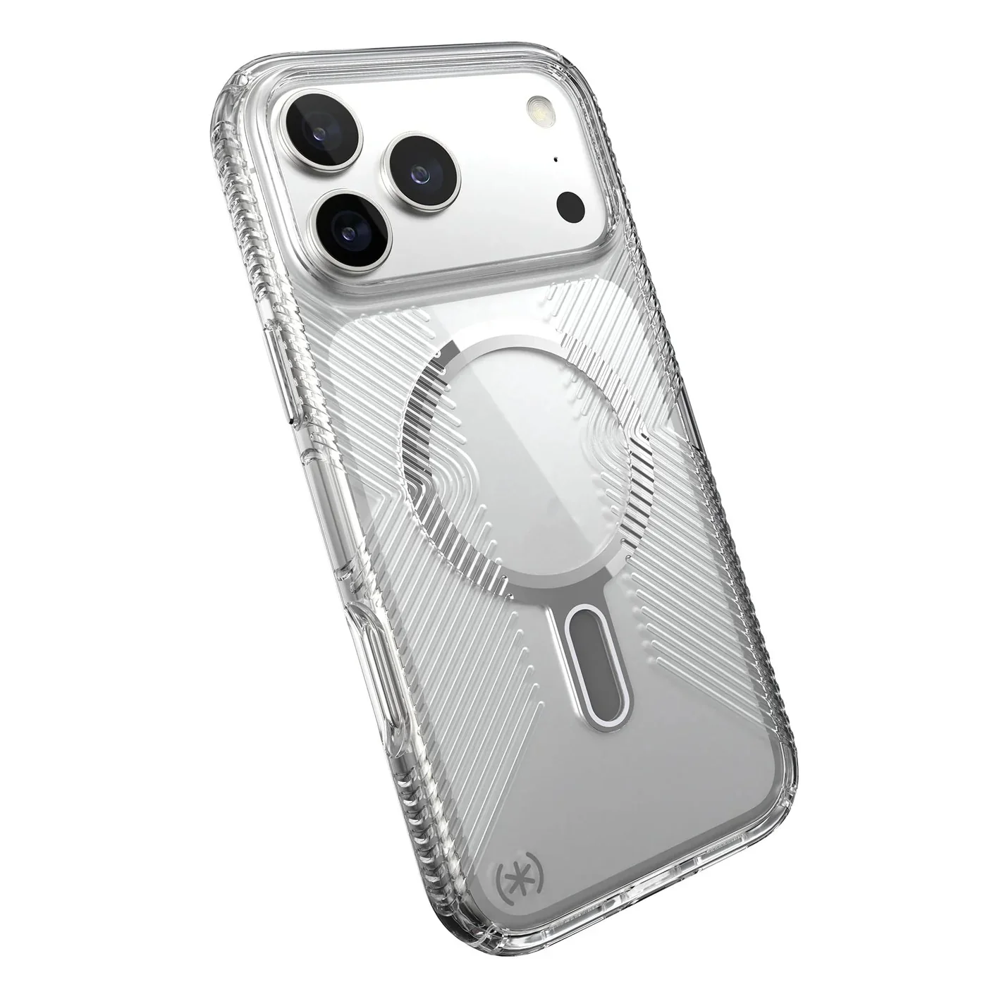 Speck Presidio Clear Grip with ClickLock - iPhone 17 Pro Max - Clear / Silver - Image 2