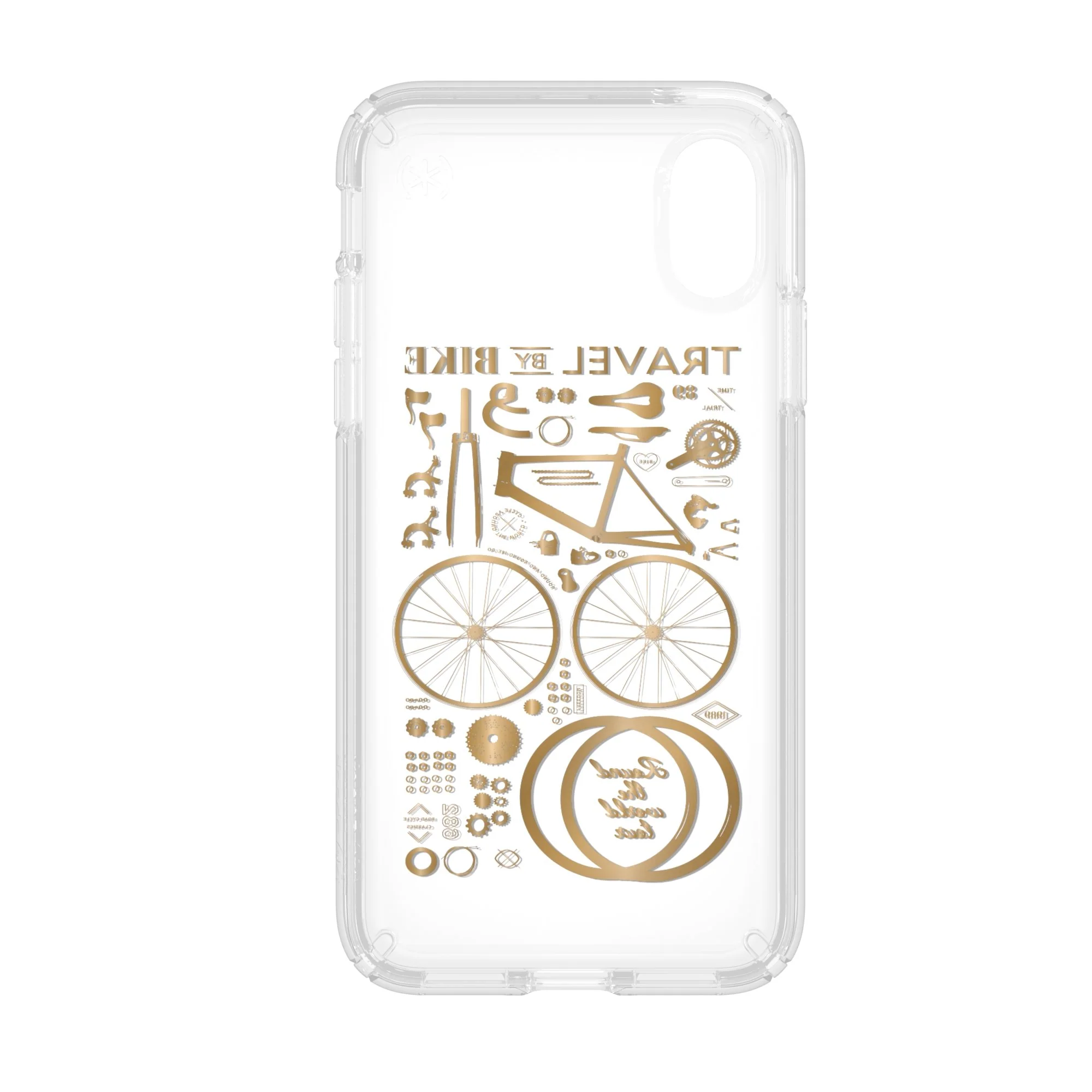 Speck Presidio Clear + Print Case For iPhone XS / X - CityBike (BONUS Screen Protector!!) - Image 3