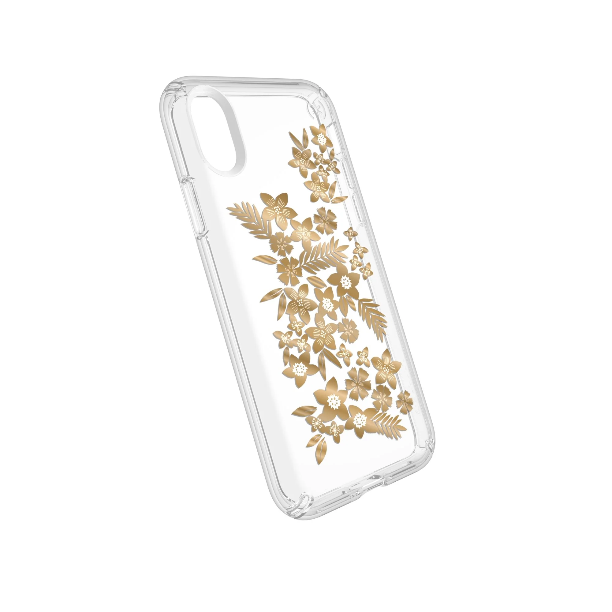 Speck Presidio Clear + Print Case For iPhone XS / X - Shimmer Floral (BONUS Screen Protector!!) - Image 2
