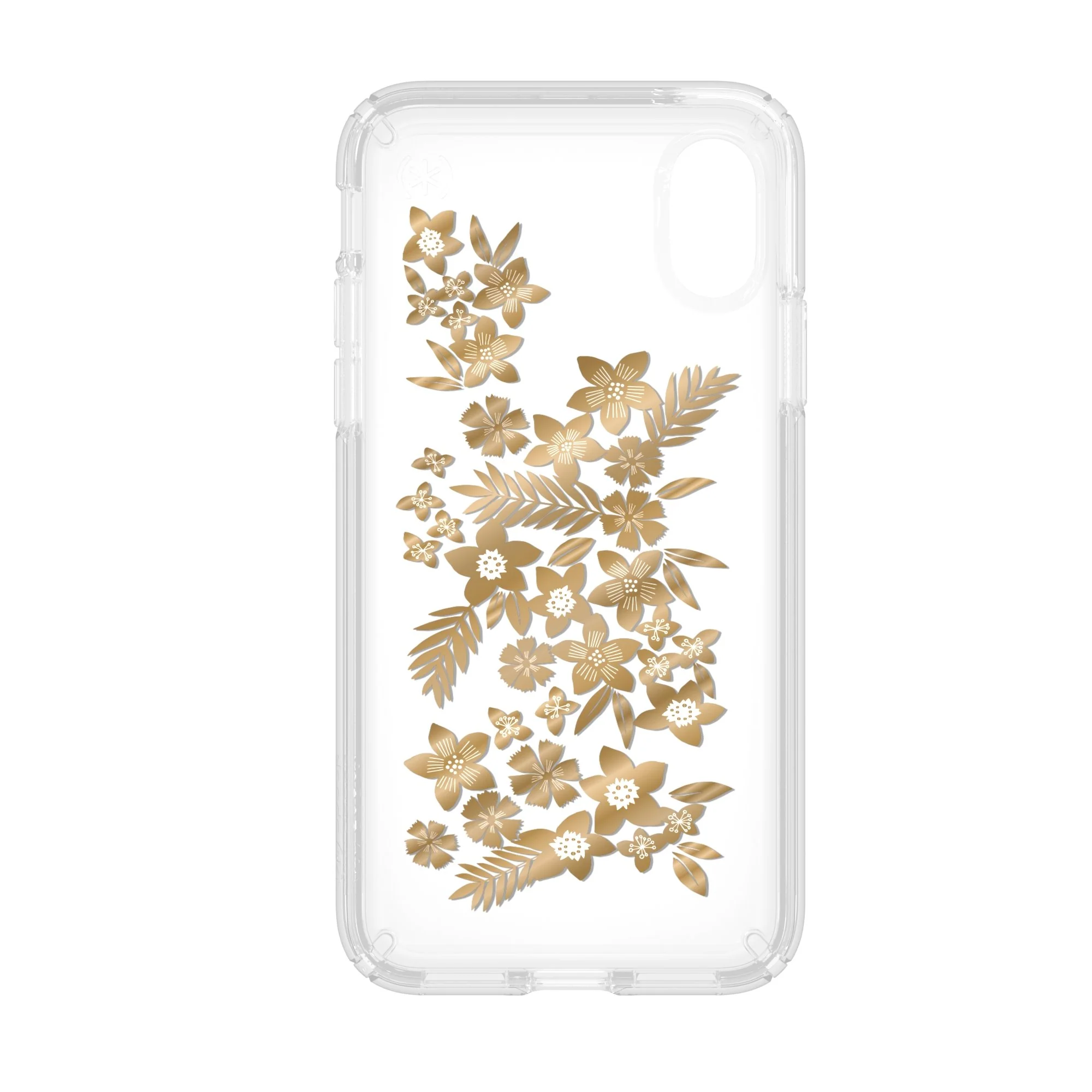 Speck Presidio Clear + Print Case For iPhone XS / X - Shimmer Floral (BONUS Screen Protector!!) - Image 3