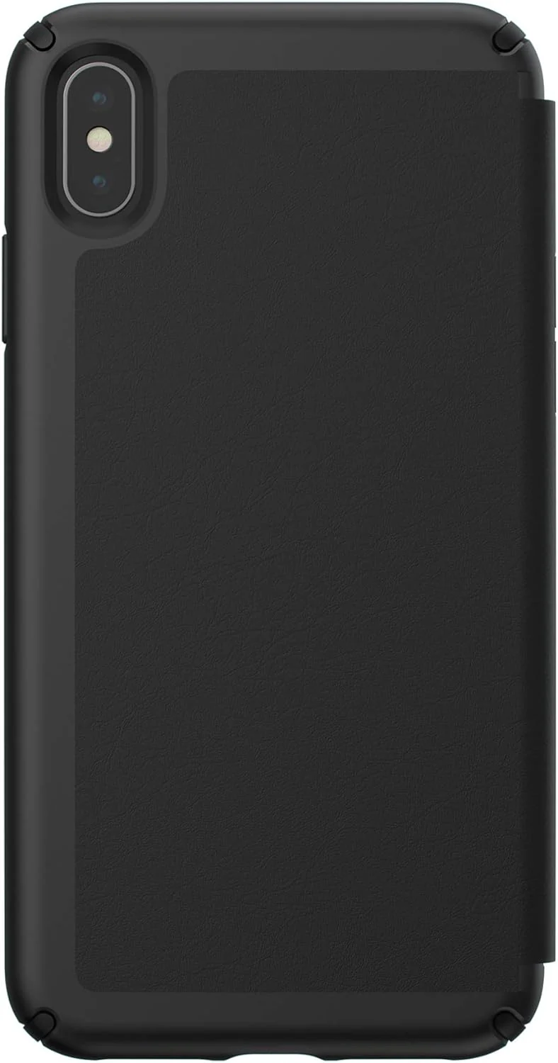 Speck Presidio Folio Leather for iPhone XS Max - Black - Image 2