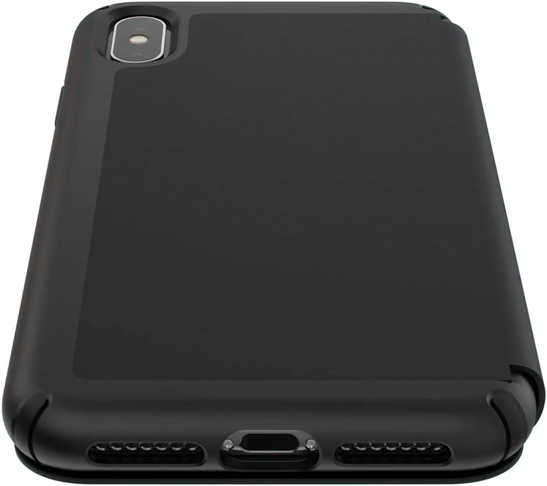 Speck Presidio Folio Leather for iPhone XS Max - Black - Image 5
