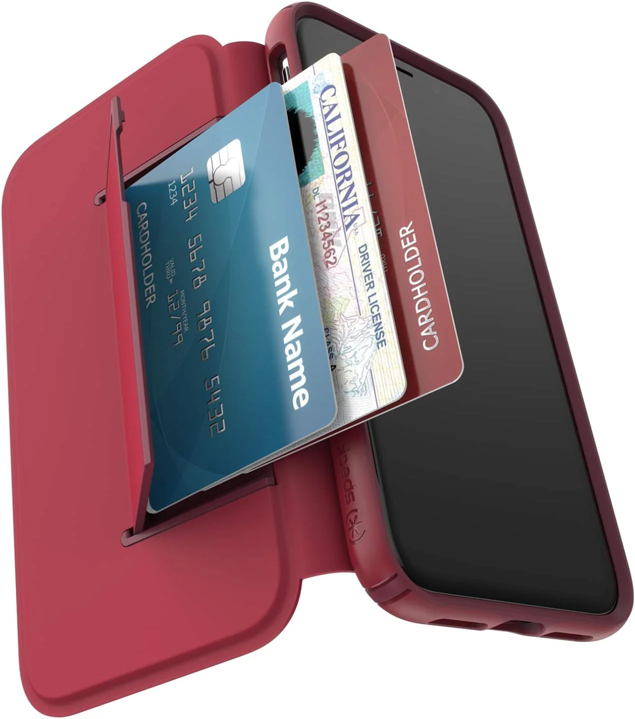 Speck Presidio Folio Leather for iPhone XS Max - Rouge Red - Image 4