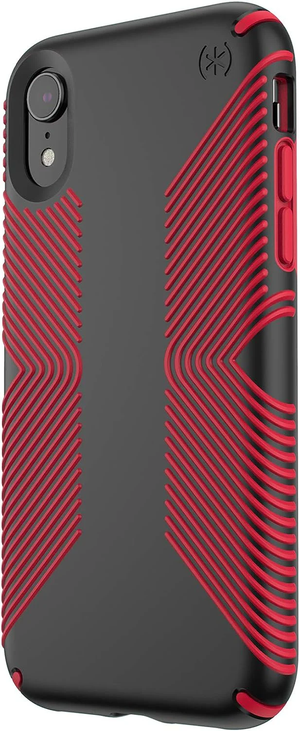 Speck Presidio Grip Case For iPhone X / XS - Black & Red (BONUS Screen Protector!!) - Image 4