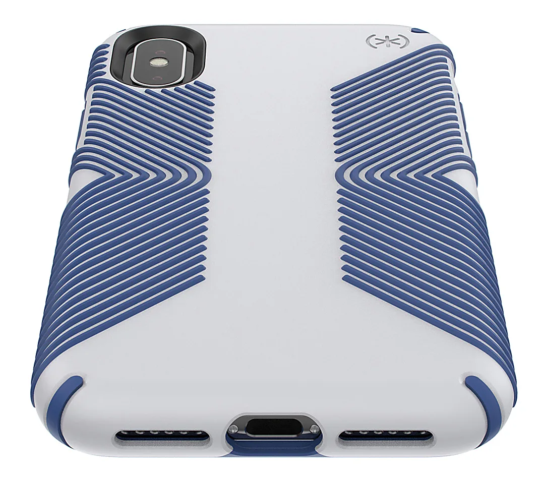 Speck Presidio Grip  Case For iPhone X / XS - Grey/Blue (BONUS Screen Protector!!) - Image 2