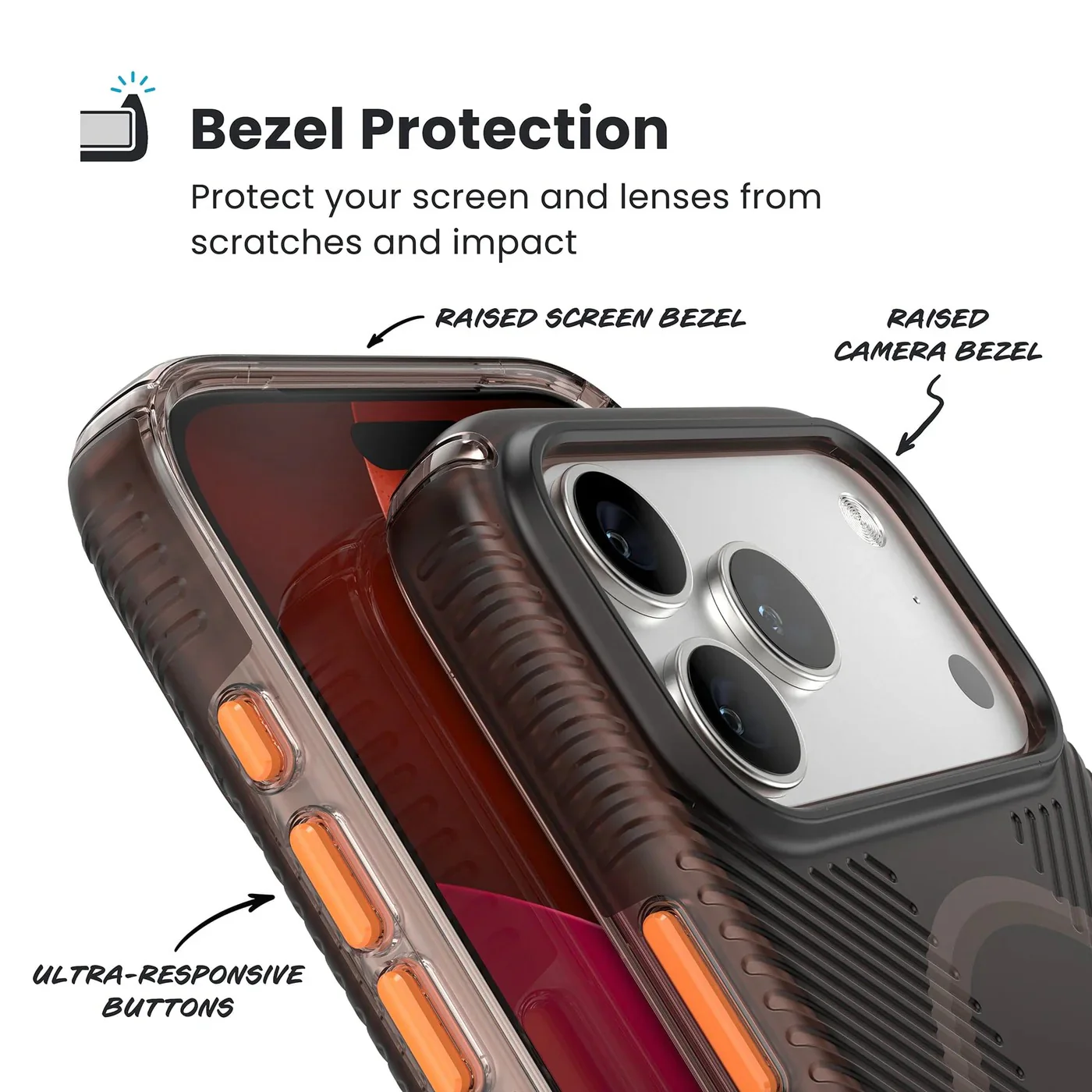 Speck Presidio Lux Grip with ClickLock - iPhone 17 Pro Max - Shade Orange - Image 3