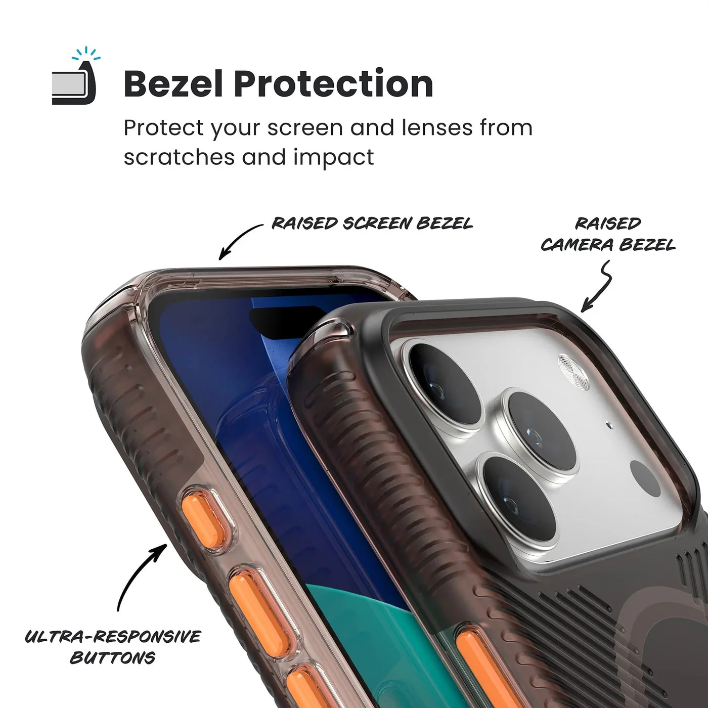 Speck Presidio Lux Grip with ClickLock - iPhone 17 Pro - Shade Orange - Image 9