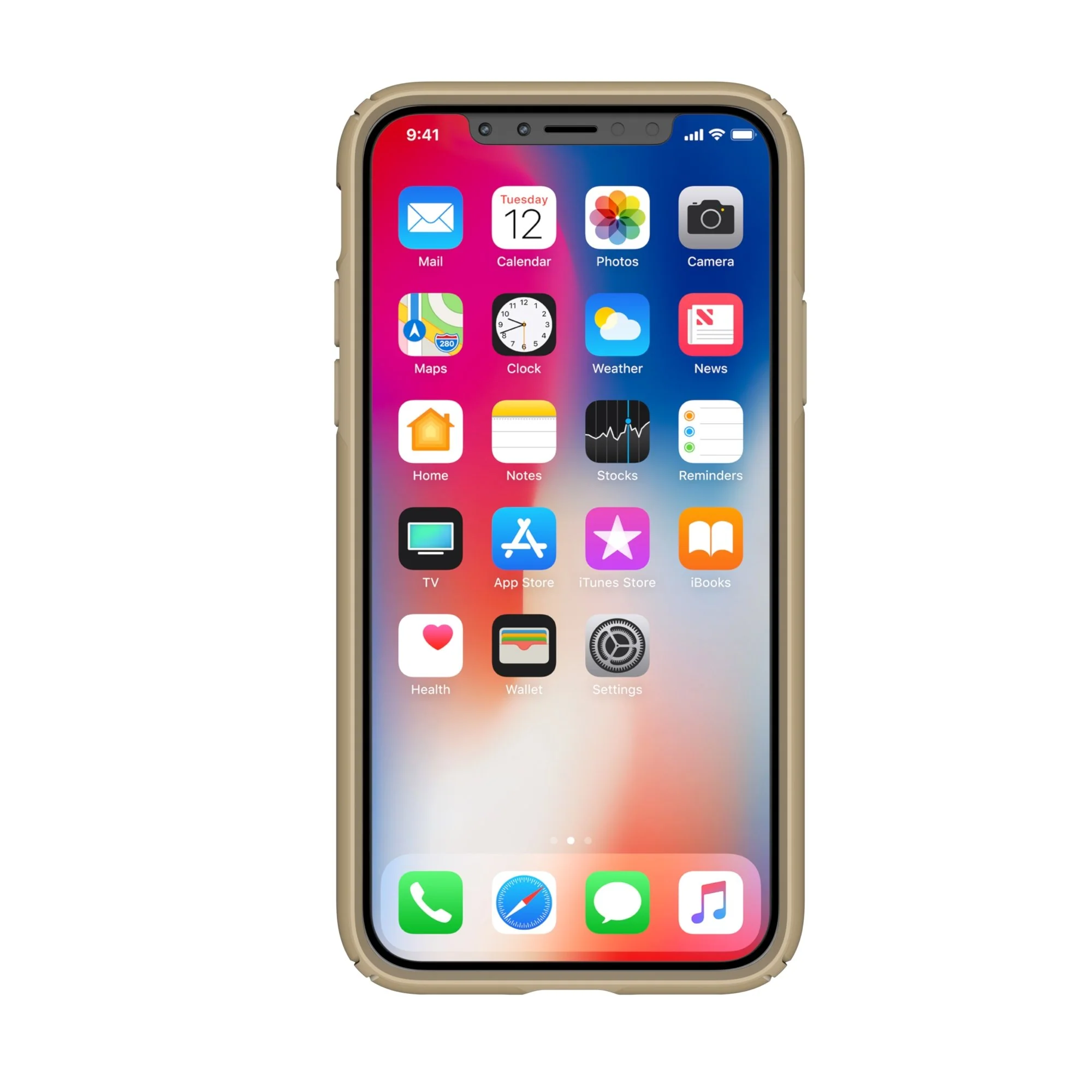 Speck Presidio Metallic IMPACTIUM Case For iPhone XS / X - Gold (BONUS Screen Protector!!) - Image 3