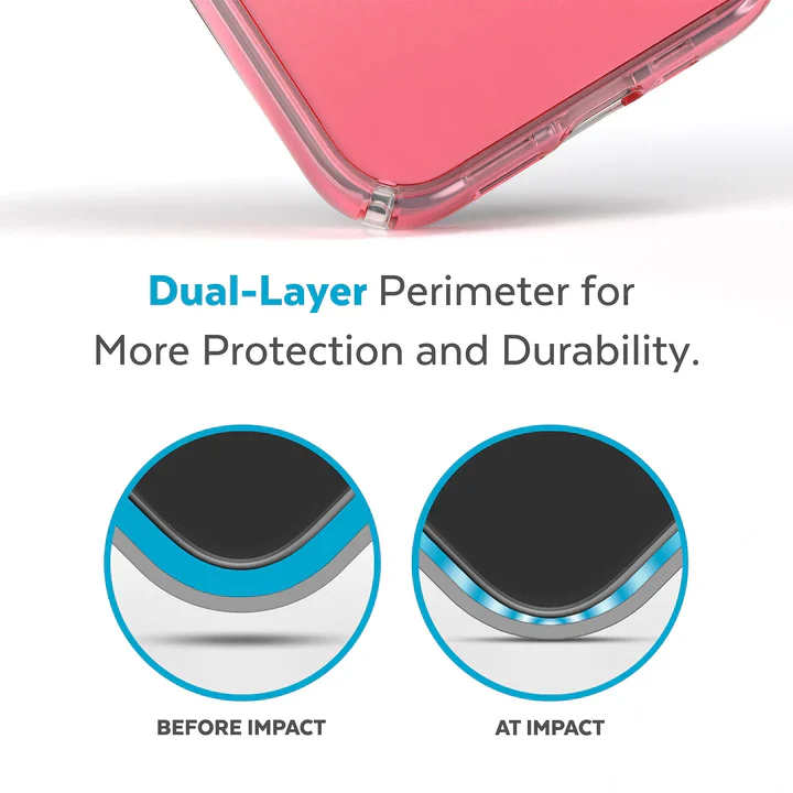 Speck Presidio Ombre Perfect Clear MagSafe Case iPhone 14 Standard 6.1 Rose - Image 2
