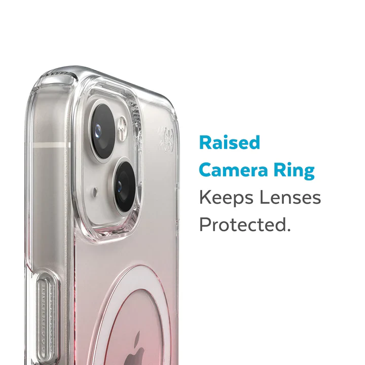 Speck Presidio Ombre Perfect Clear MagSafe Case iPhone 14 Standard 6.1 Rose - Image 4