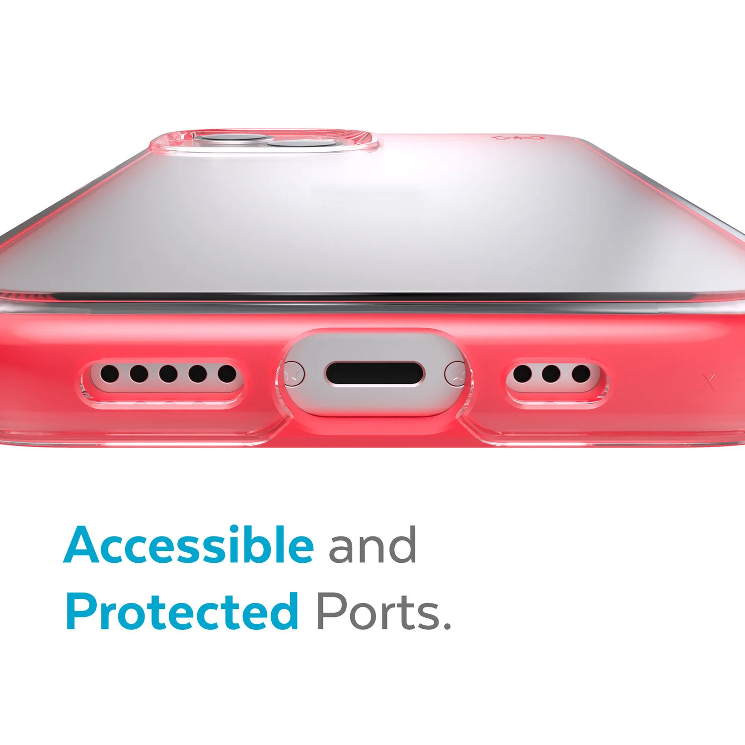 Speck Presidio Perfect Clear Impact Geometry Case iPhone 13 Pro 6.1 Red - Image 10