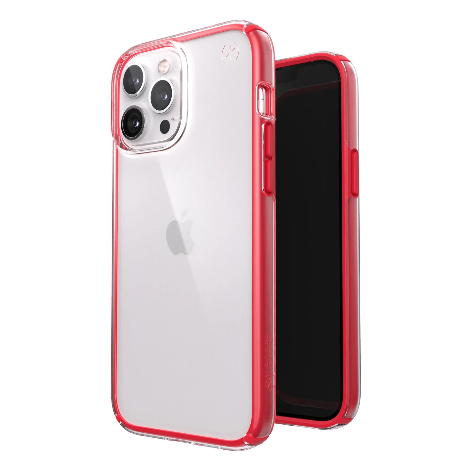 Speck Presidio Perfect Clear Impact Geometry Case iPhone 13 Pro 6.1 Red - Image 5