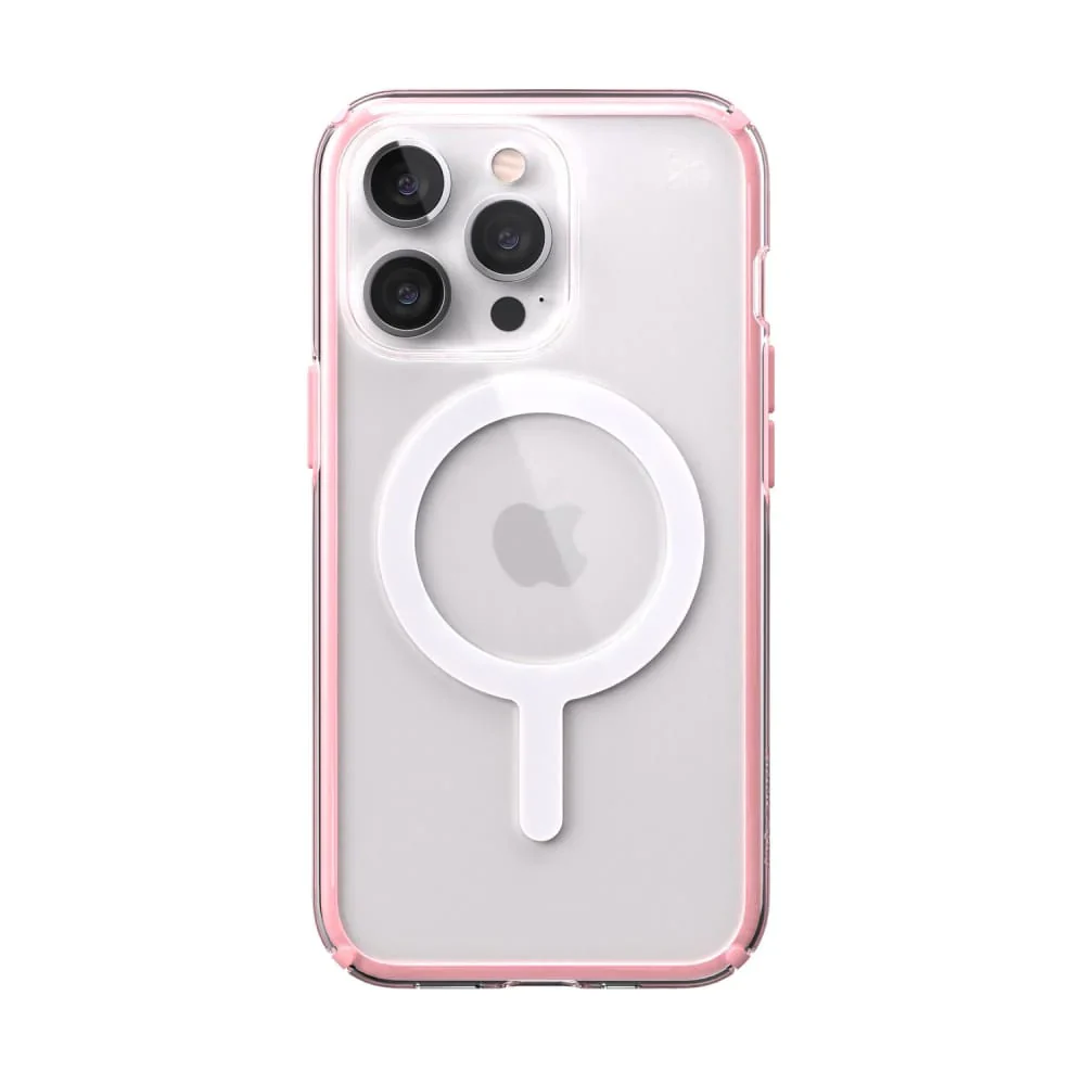 Speck Presidio Perfect Clear Impact Geometry & MagSafe Case iPhone 13 Pro 6.1 - Pink - Image 2