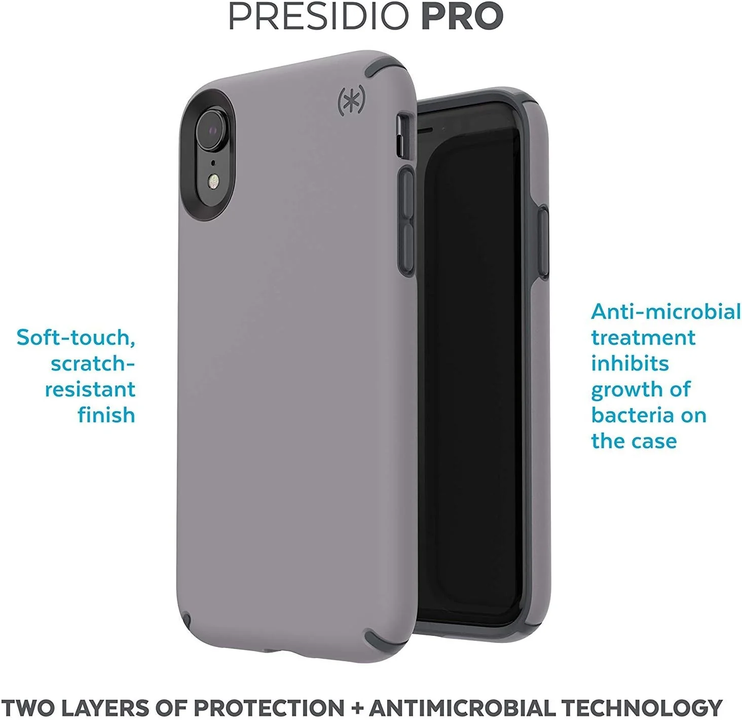 Speck Presidio Pro Slim Rugged Case For iPhone XS Max - Filigree Grey - Image 3