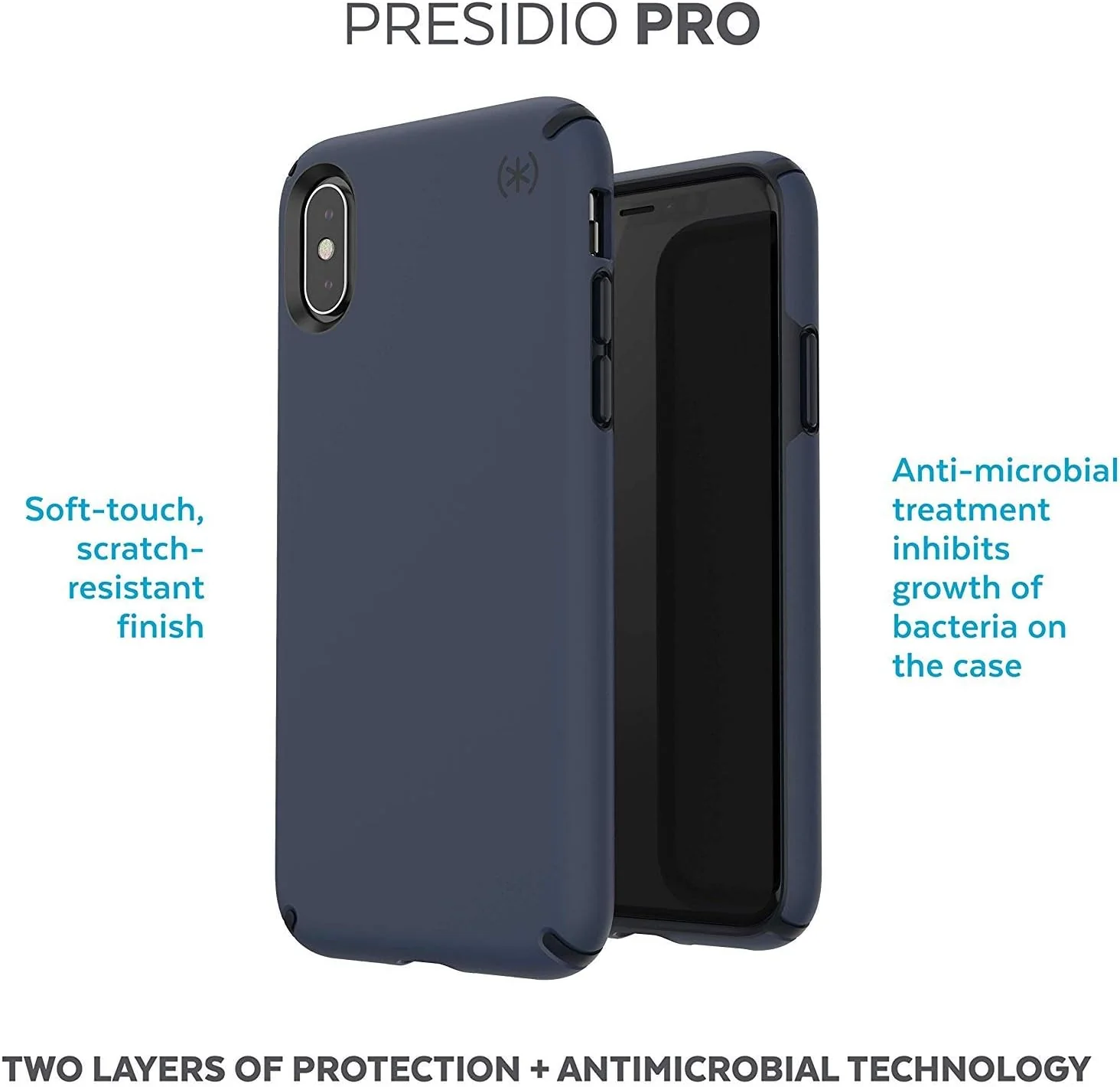 Speck Presidio Pro Slim Rugged Case For iPhone XS Max - Navy Blue - Image 5