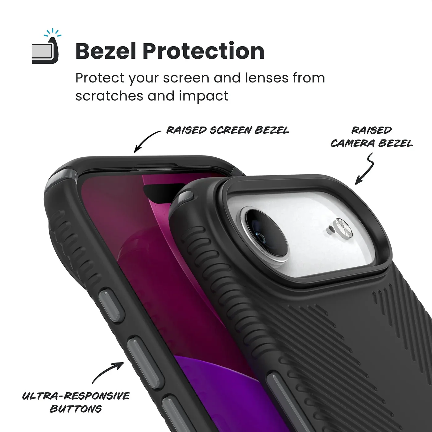Speck Presidio2 Grip with ClickLock - iPhone 17 Air - Black/Grey - Image 6
