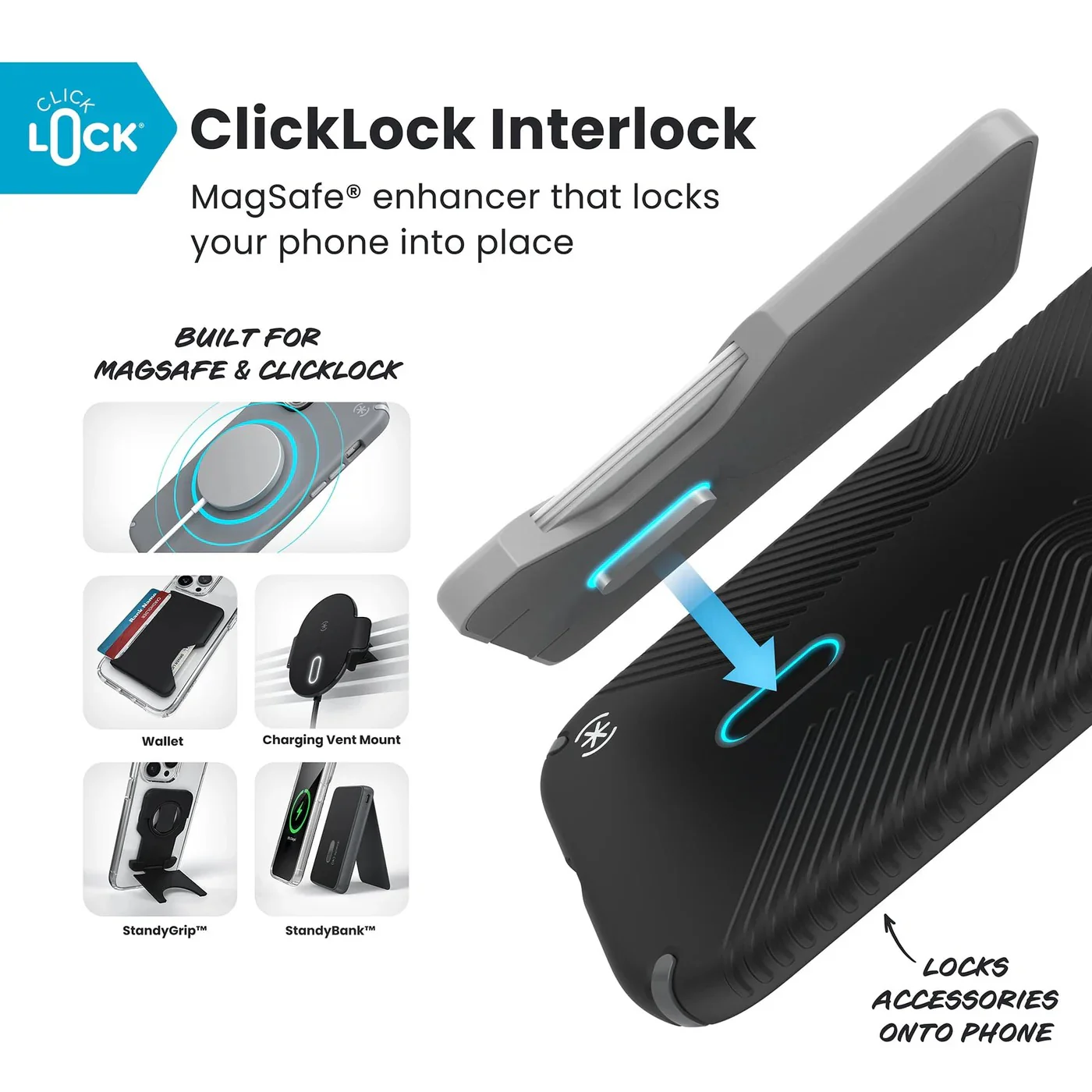 Speck Presidio2 Grip with ClickLock - iPhone 17 Air - Black/Grey - Image 8